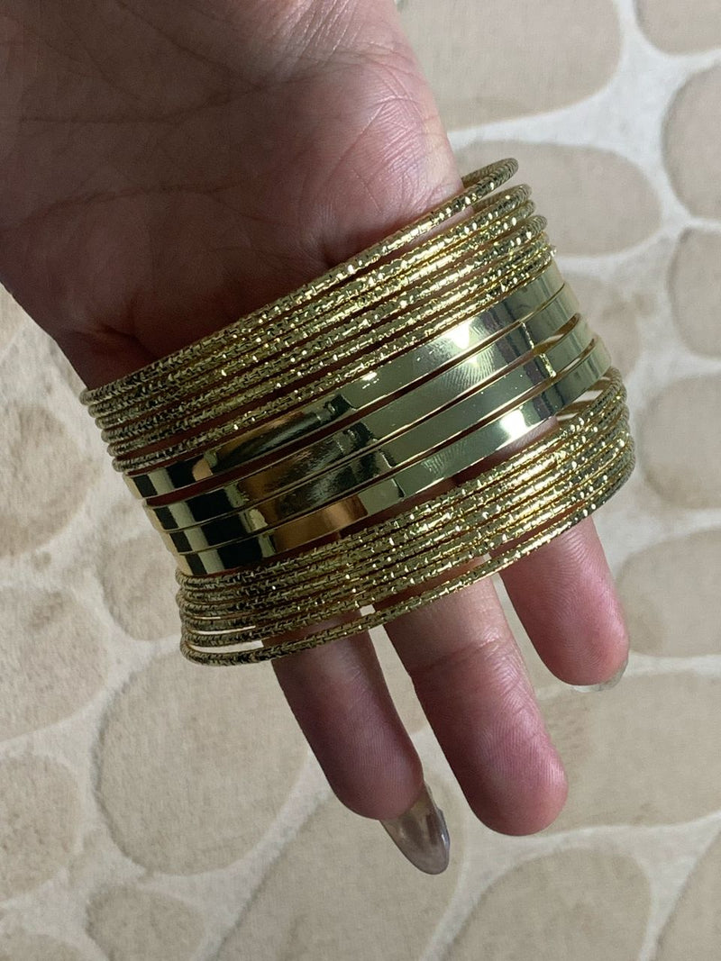 Kit de Pulseiras em Argolas de Luxo Gold Egypt 👑