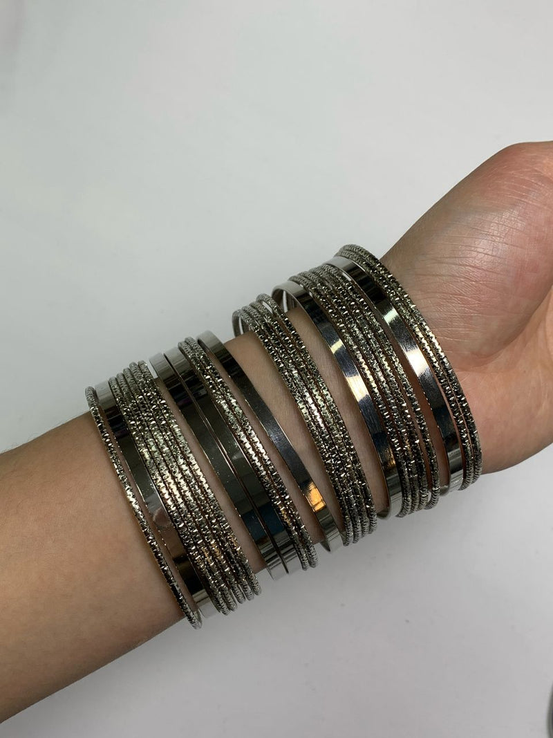 Kit de Pulseiras em Argolas de Luxo Gold Egypt 👑
