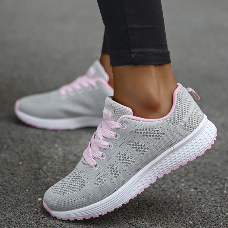 Tênis Feminino de Malha Respirável – Casual e Confortável