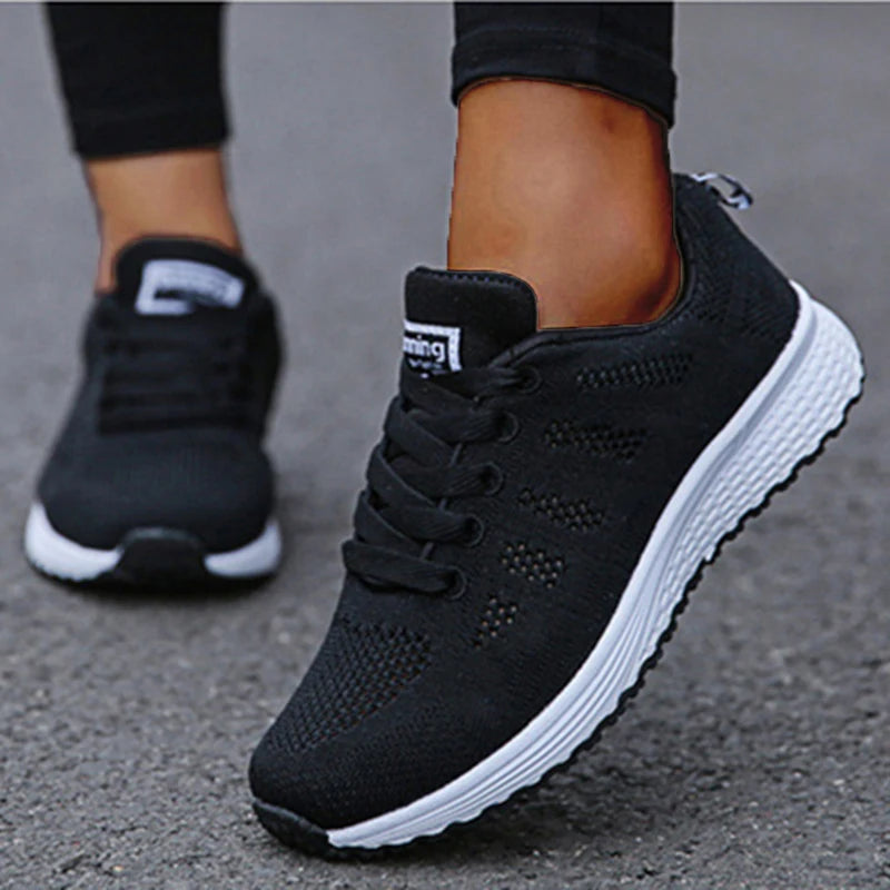 Tênis Feminino de Malha Respirável – Casual e Confortável