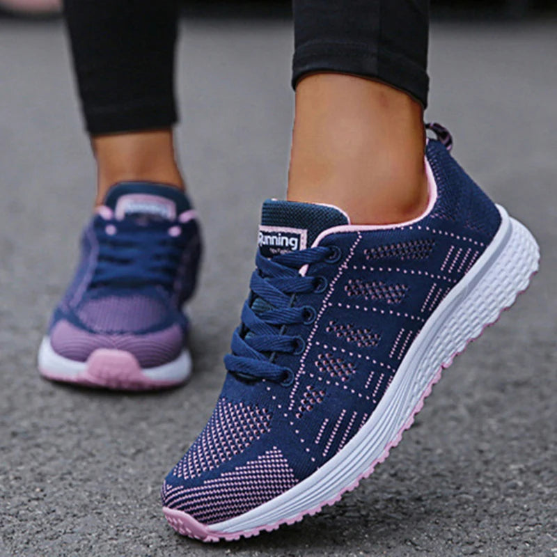 Tênis Feminino de Malha Respirável – Casual e Confortável